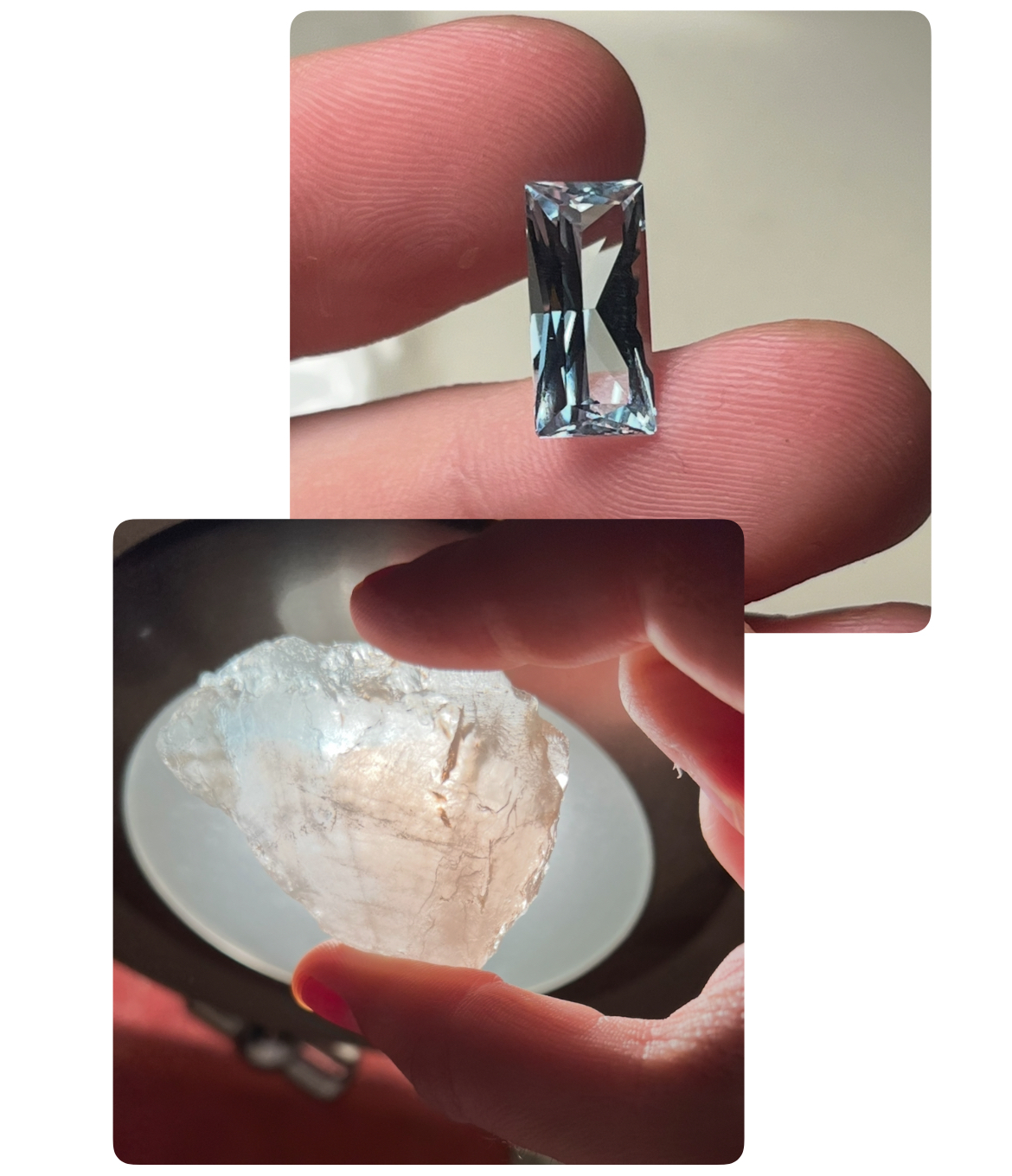 Detal świetlistej biżuterii